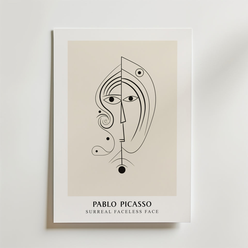 Picasso Soul In Lines – stilfullt konsttryck från Bozetto, tryckt på matt finpapper