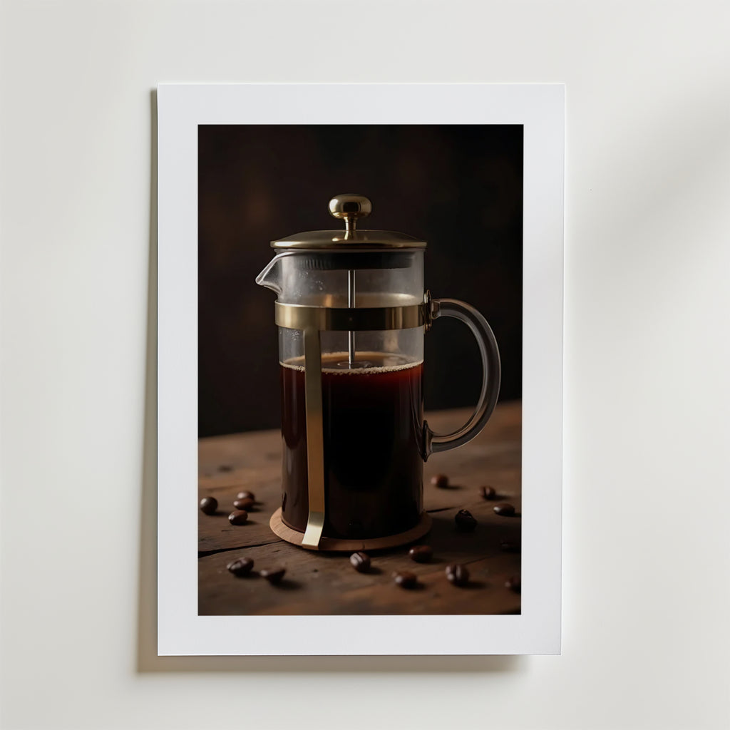Coffee Press – stilfullt konsttryck från Bozetto, tryckt på matt finpapper i hög tryckkvalitet