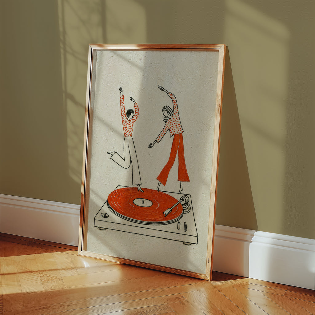 Vinyl Dance poster i stilrent hem med modern inredning – köp enkelt hos Bozetto i hög kvalitet