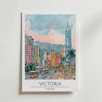 Victoria Skyline Journey – stilfullt konsttryck från Bozetto, tryckt på matt finpapper