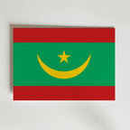 Mauritania National Flag Poster – modern konst och stilren konsttryck för hemmet hos Bozetto