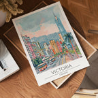 Victoria Skyline Journey – affisch med stilfullt motiv från Bozetto i hög kvalitet