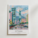 Ottawa Skyline Vibes – stilfullt konsttryck från Bozetto, tryckt på matt finpapper