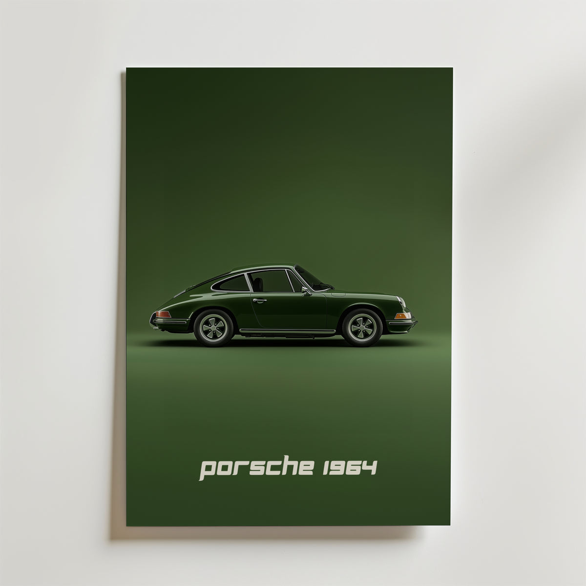 Retro Porsche – stilfullt konsttryck från Bozetto, tryckt på matt finpapper i hög tryckkvalitet
