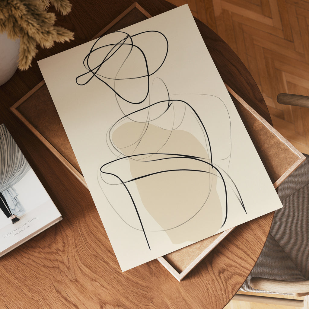 Abstract Silhouette Figure – affisch med stilfullt motiv från Bozetto i hög kvalitet