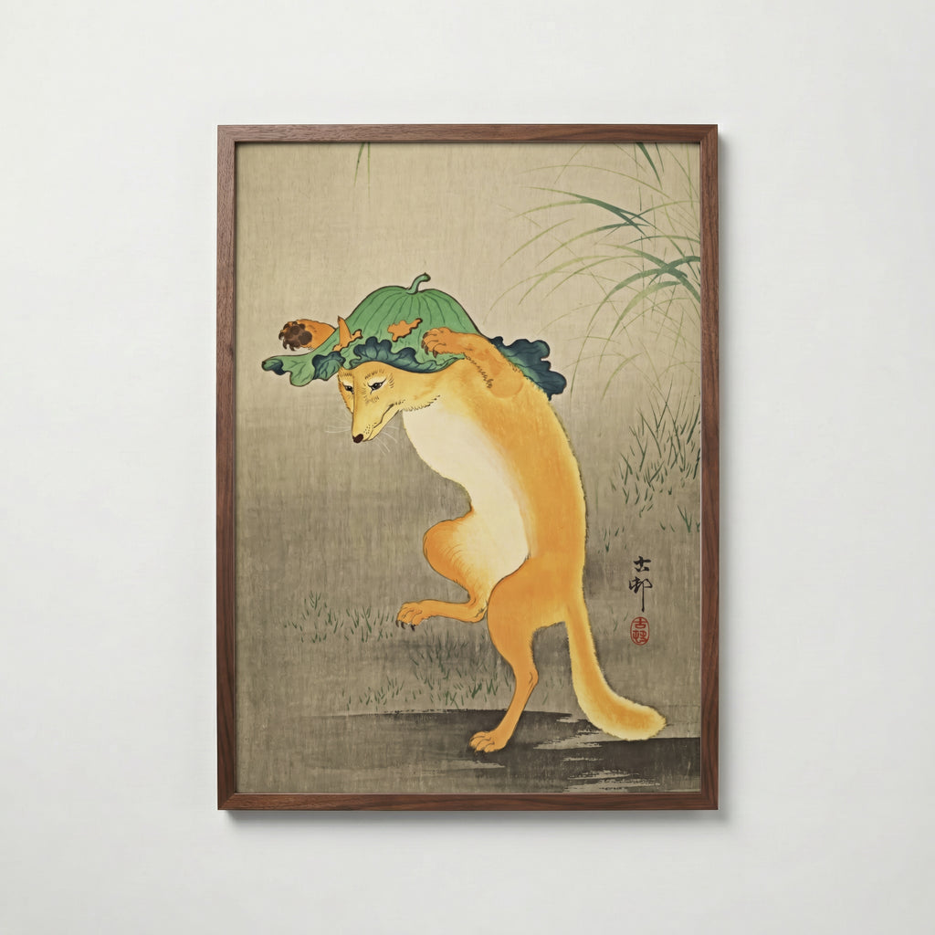 Dancing Fox Ohara Koson i valnötsram med mörkt trä – köp enkelt hos Bozetto i hög kvalitet