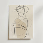 Abstract Silhouette Figure – stilfullt konsttryck från Bozetto, tryckt på matt finpapper