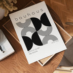 Bauhaus Monochrome Pattern – affisch med stilfullt motiv från Bozetto i hög kvalitet