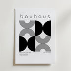 Bauhaus Monochrome Pattern – stilfullt konsttryck från Bozetto, tryckt på matt finpapper