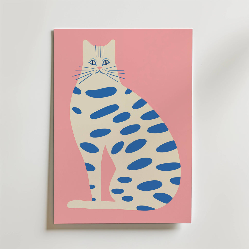 Feline Rhythm – stilfullt konsttryck från Bozetto, tryckt på matt finpapper i hög tryckkvalitet