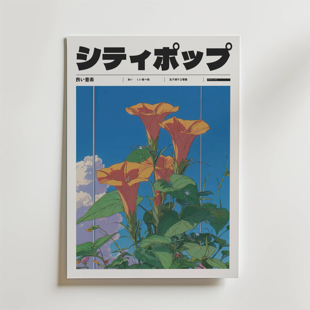 Mockup av Sunrise Garden affisch på vägg – köp enkelt hos Bozetto i hög kvalitet