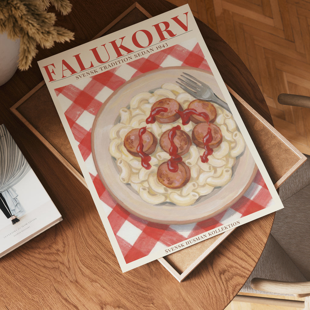 Falukorv – Bozetto poster i hög kvalitet, perfekt för varje rum i hemmet i hög tryckkvalitet