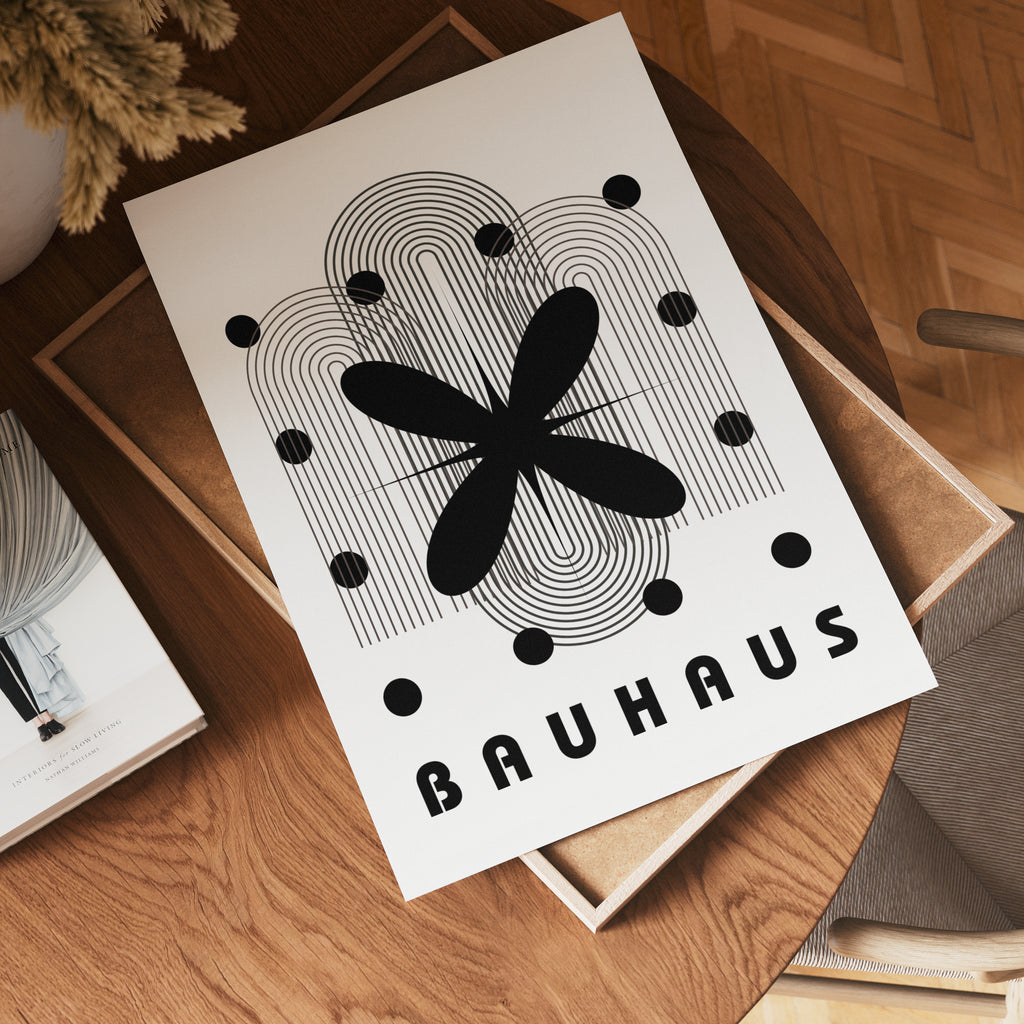 Bauhaus Abstract Bloom poster visad rakt fram – Bozetto affisch i hög tryckkvalitet