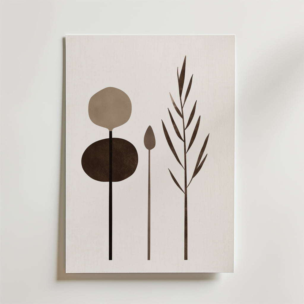 Abstract Garden Shapes – stilfullt konsttryck från Bozetto, tryckt på matt finpapper