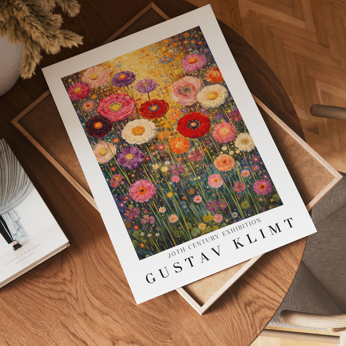 Gustav Klimt Floral Reverie – affisch med stilfullt motiv från Bozetto i hög kvalitet