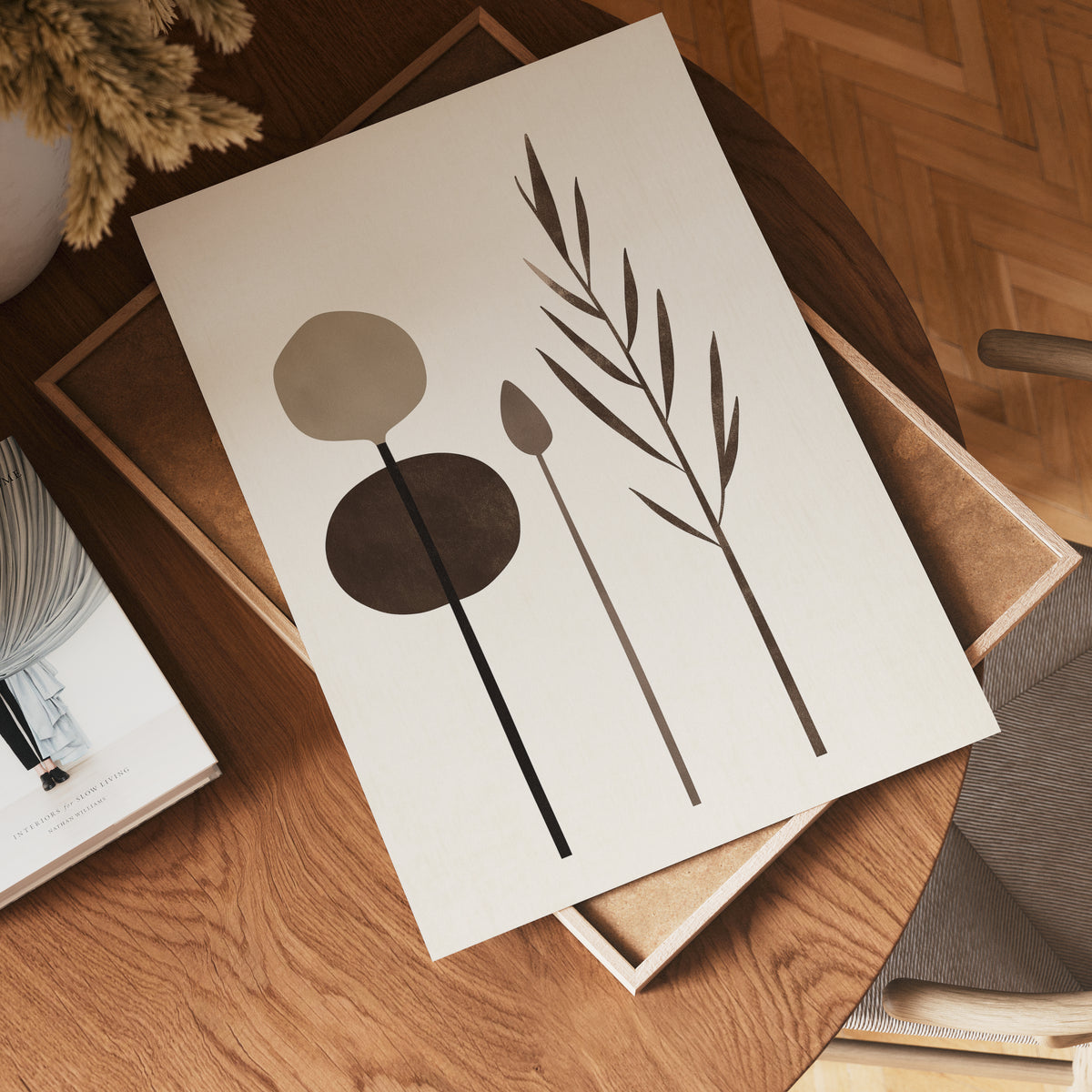 Abstract Garden Shapes – köp enkelt hos Bozetto konsttryck i hög kvalitet i hög kvalitet