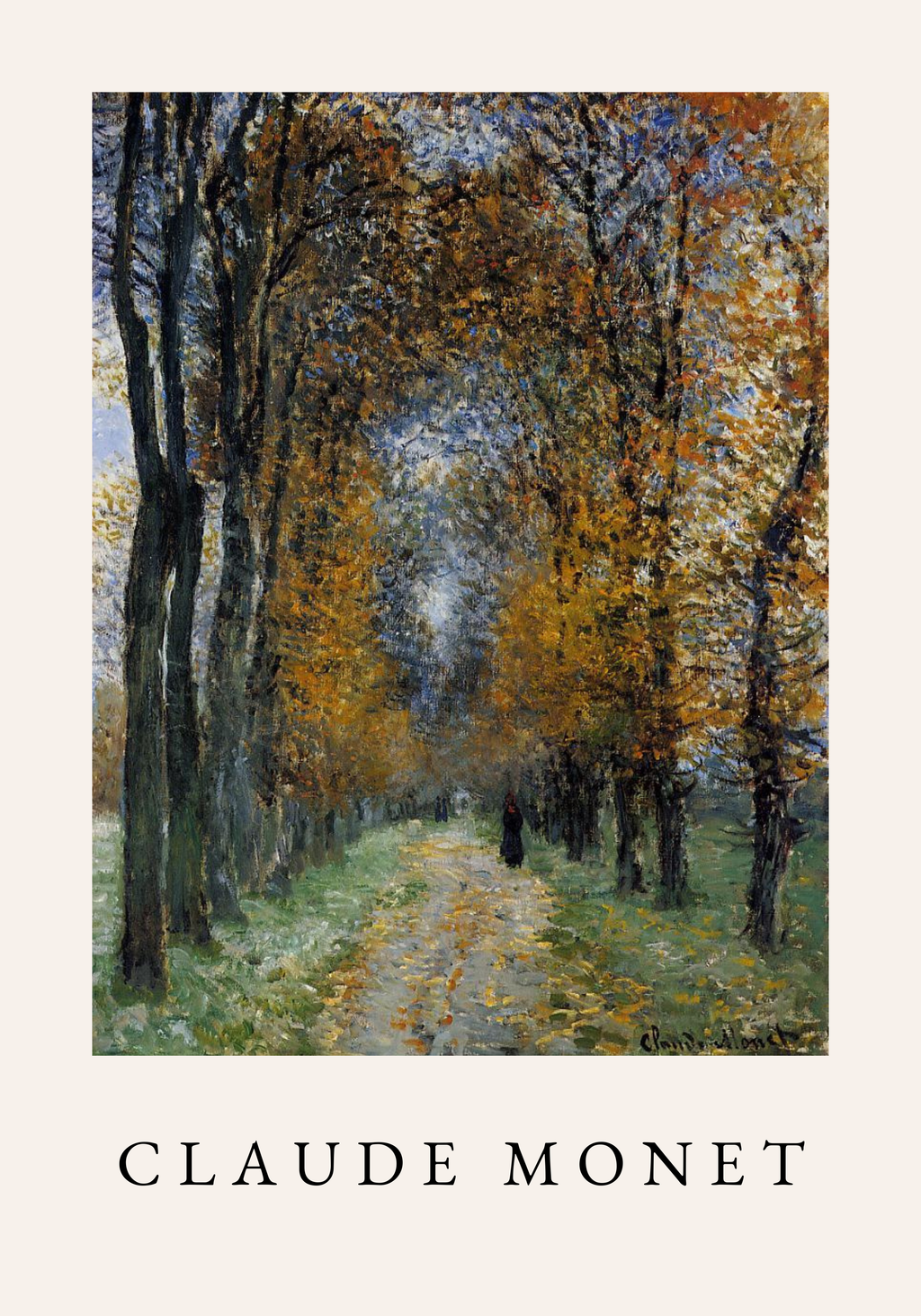 Claude Monet The Avenue poster visad rakt fram – Bozetto affisch i hög tryckkvalitet