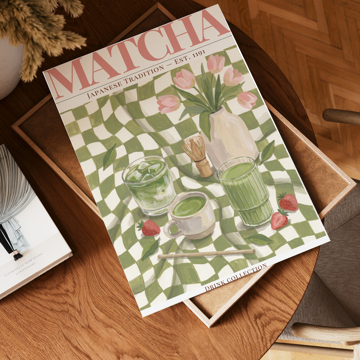 Matcha – stilfullt konsttryck från Bozetto, tryckt på matt finpapper i hög tryckkvalitet