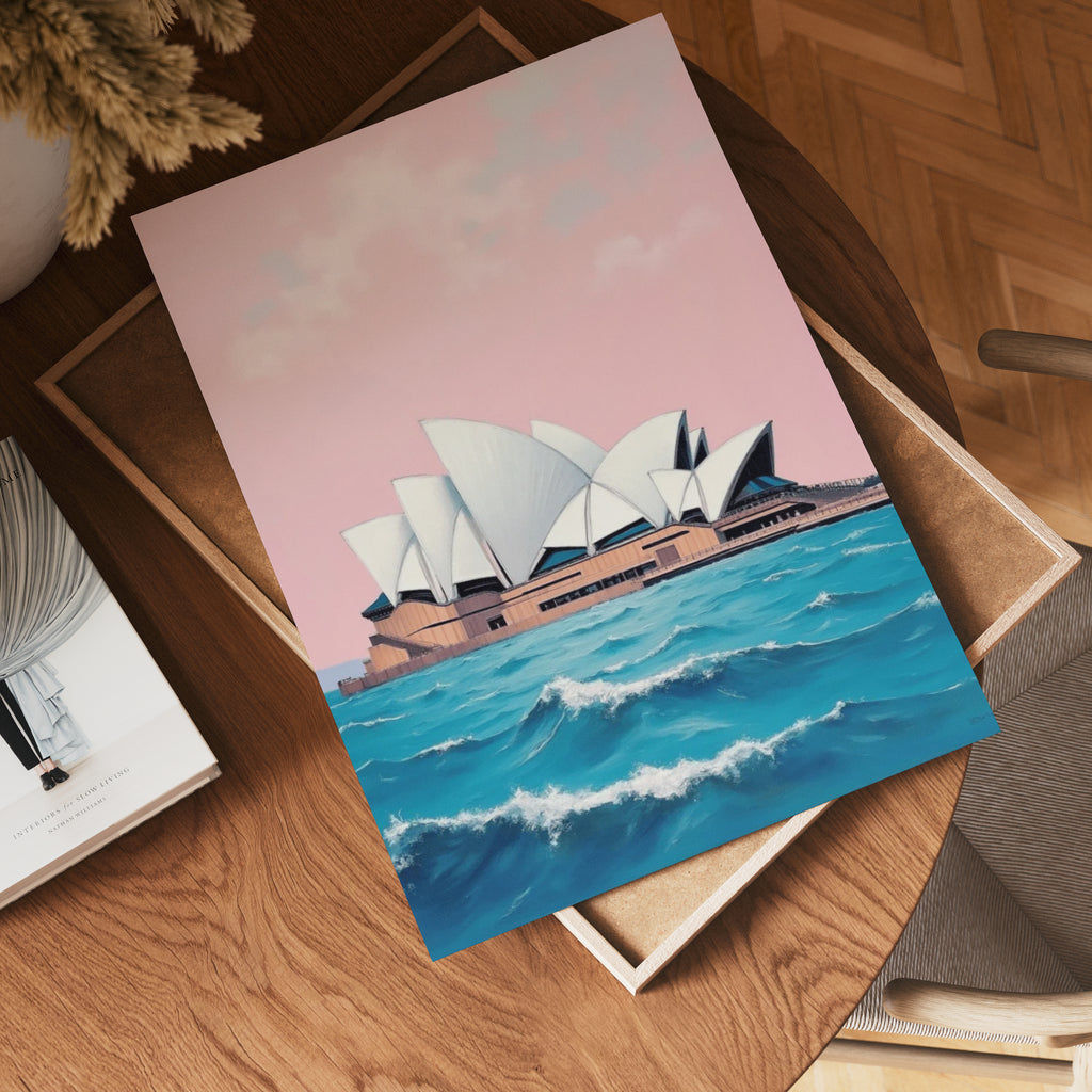 Sydney Opera House poster visad rakt fram – Bozetto affisch i hög tryckkvalitet i hög tryckkvalitet