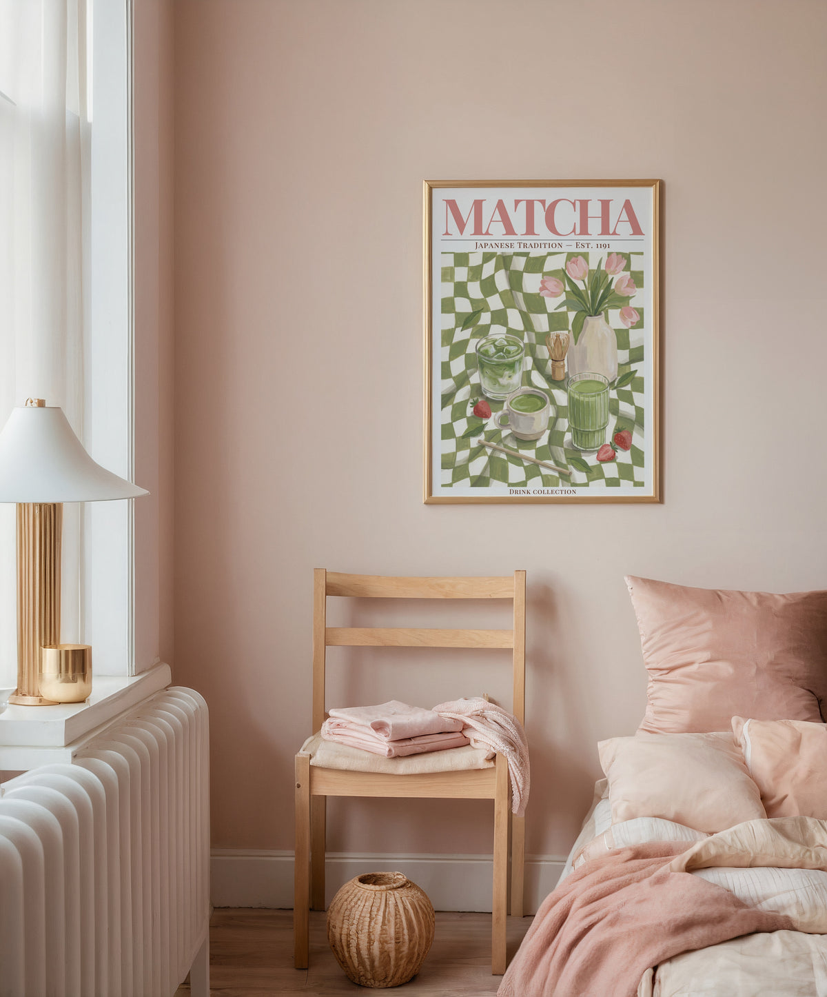 Matcha poster i stilrent hem med modern inredning – köp enkelt hos Bozetto i hög kvalitet