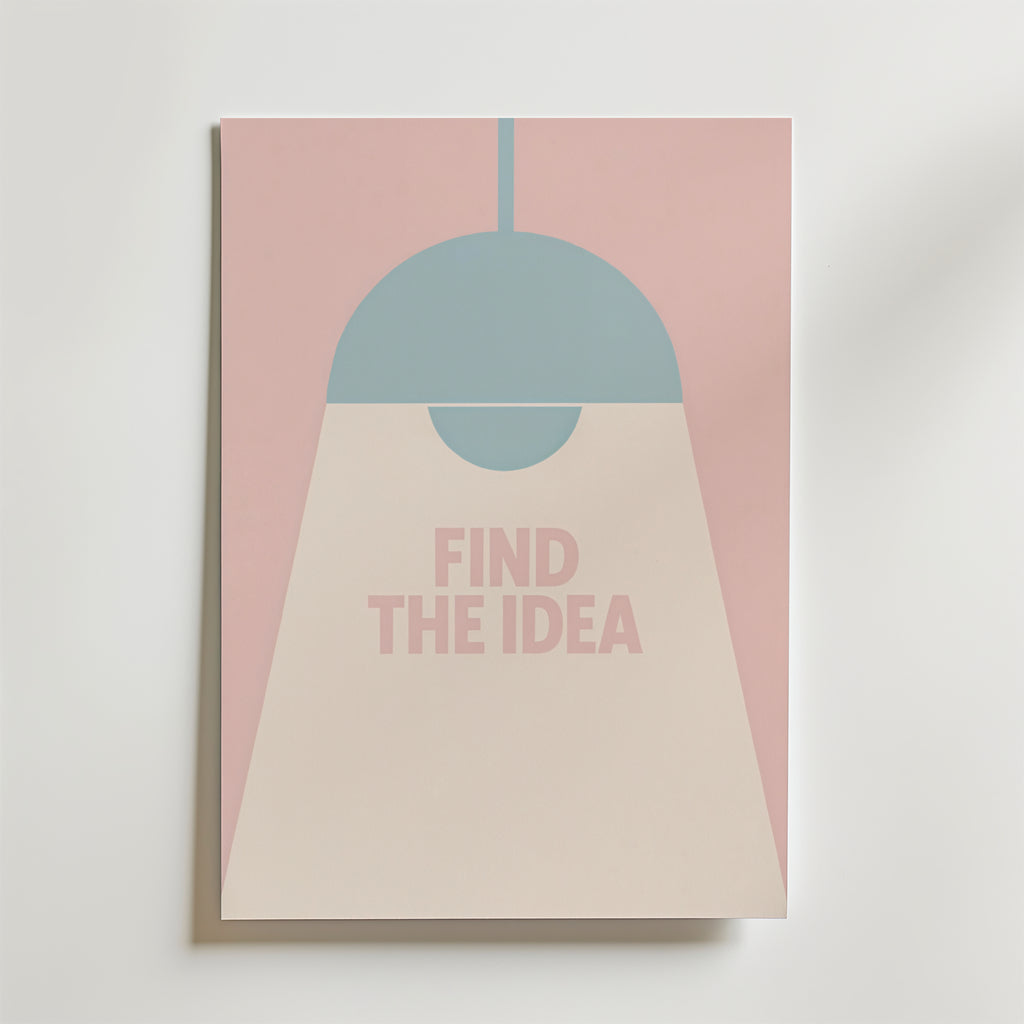 Find The Idea – stilfullt konsttryck från Bozetto, tryckt på matt finpapper i hög tryckkvalitet