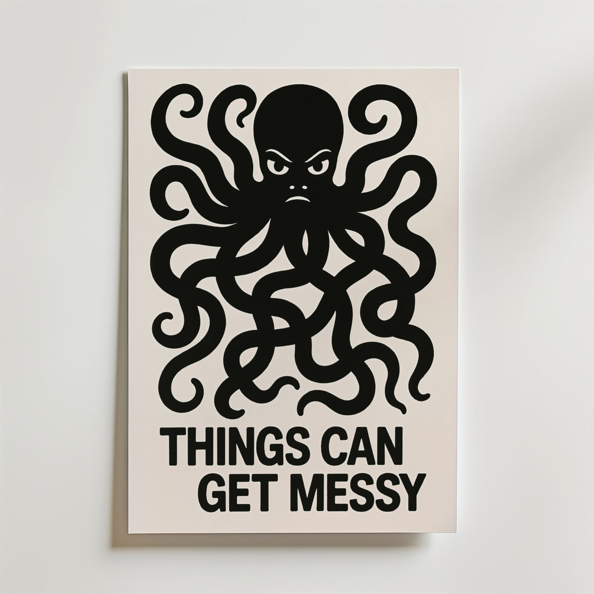 Things Can Get Messy – stilfullt konsttryck från Bozetto, tryckt på matt finpapper