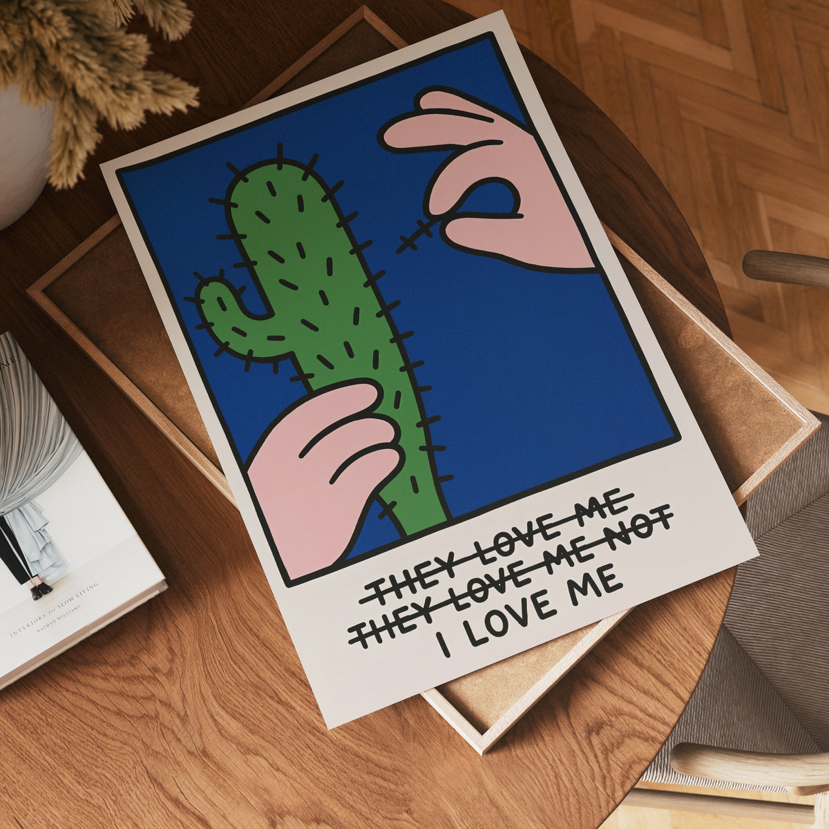 I Love Me – affisch med snyggt motiv, köp enkelt hos Bozetto i flera storlekar i hög tryckkvalitet