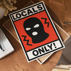 Locals Only – affisch med snyggt motiv, köp enkelt hos Bozetto i flera storlekar