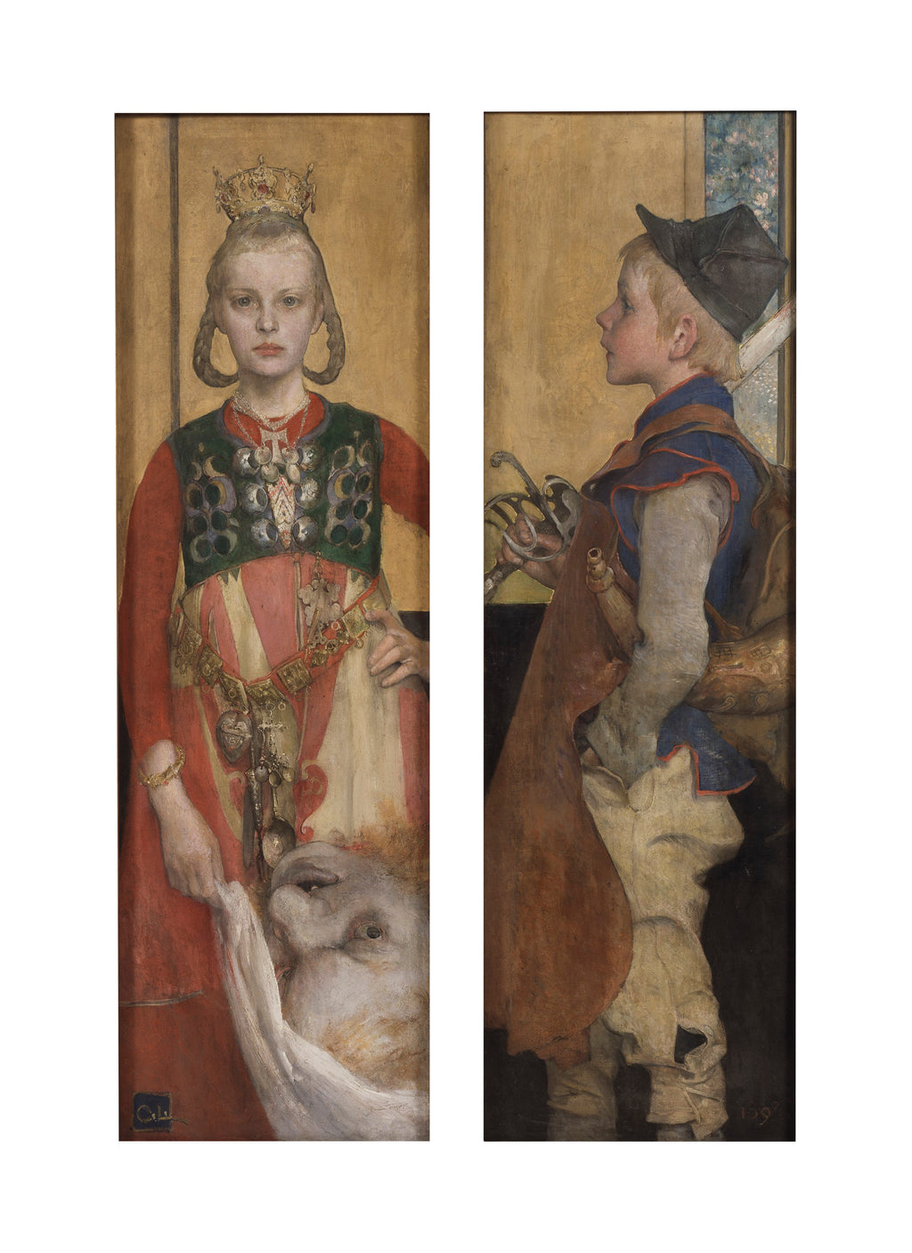 Carl Larsson A Swedish Fairy poster visad rakt fram – Bozetto affisch i hög tryckkvalitet