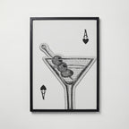 Martini Ace Poster – svart ram