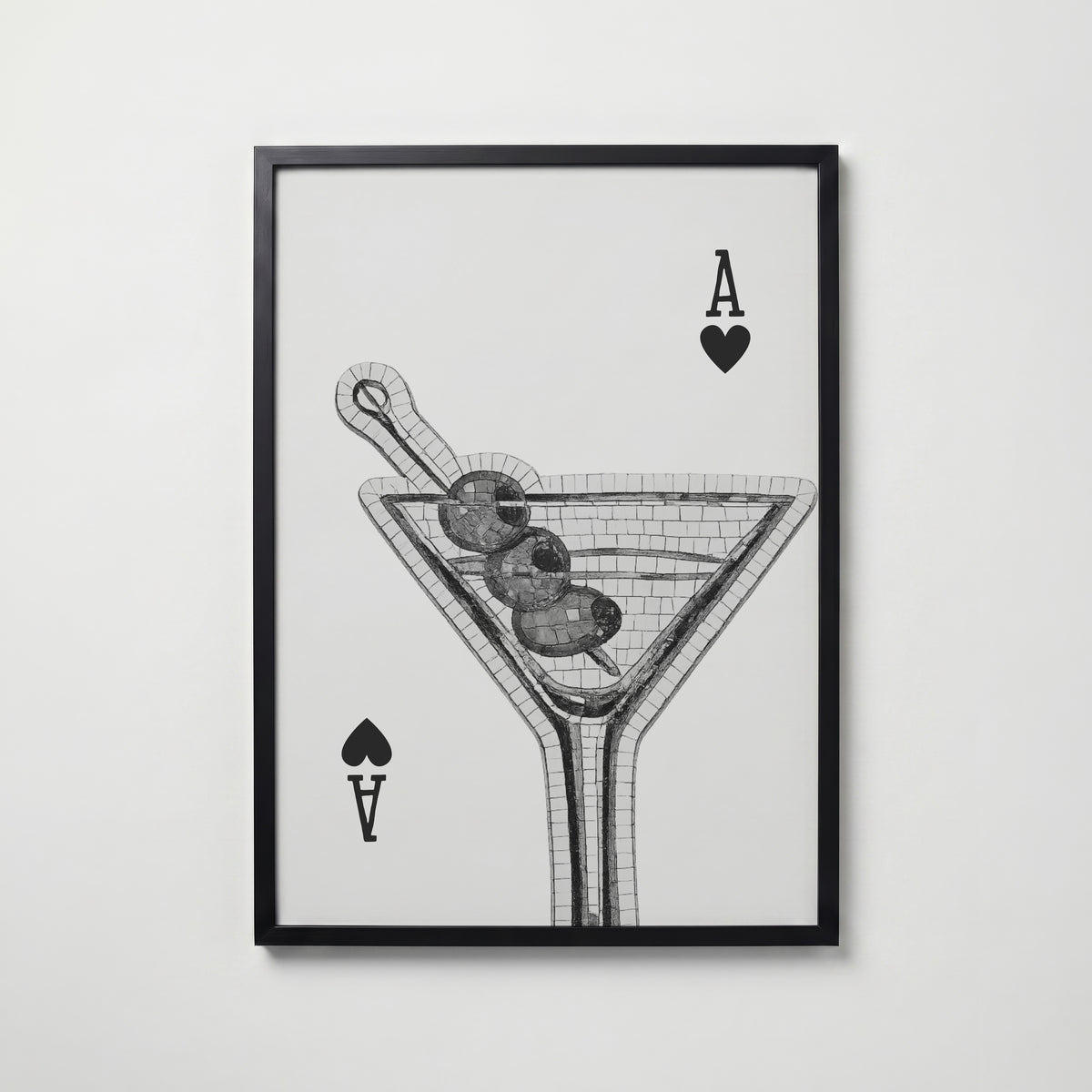 Martini Ace Poster – svart ram