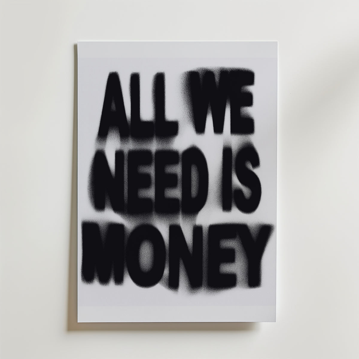 Blurred Money Statement Poster – canvas utan passepartout