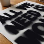 Blurred Money Statement Poster – närbild på papper