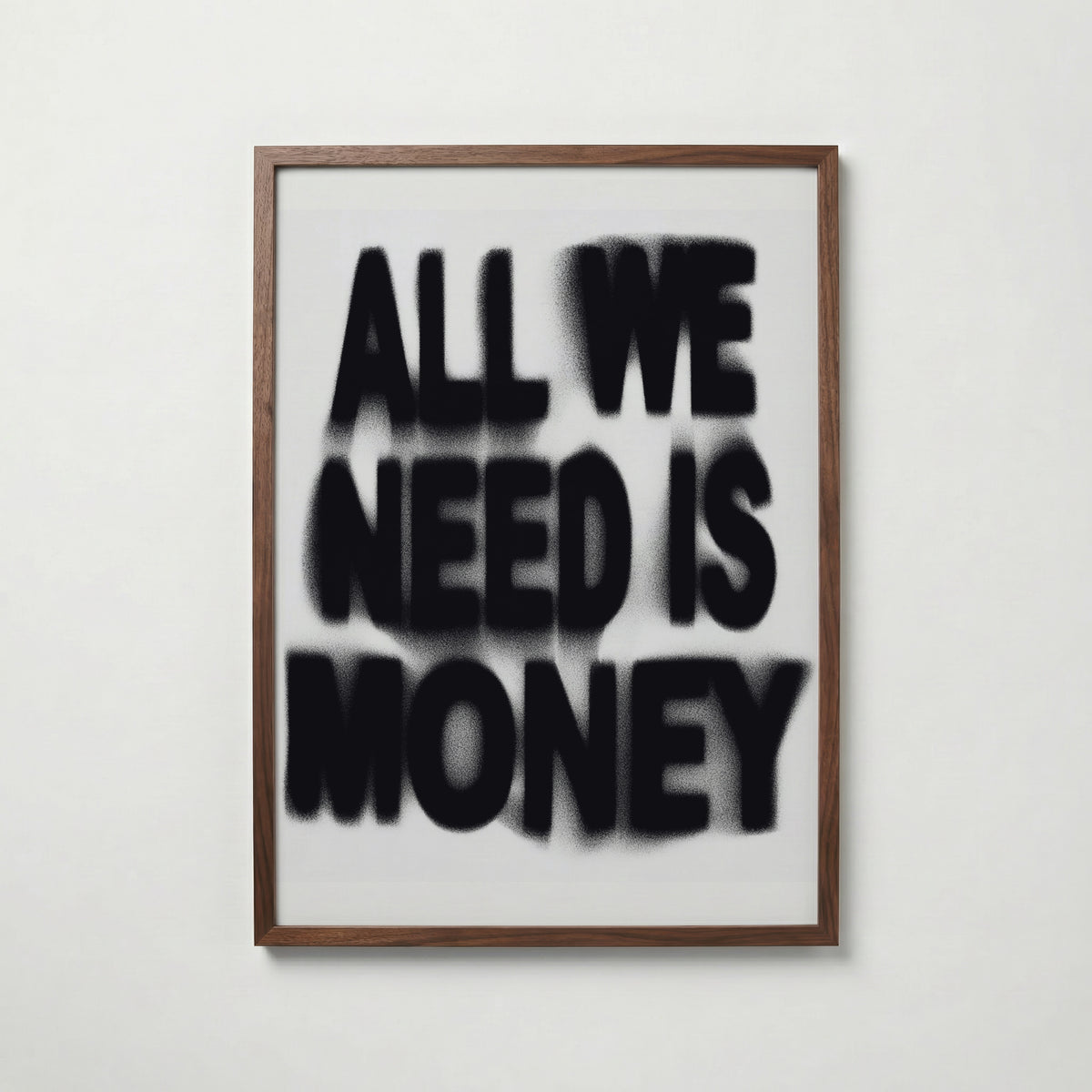 Blurred Money Statement Poster – valnötsram