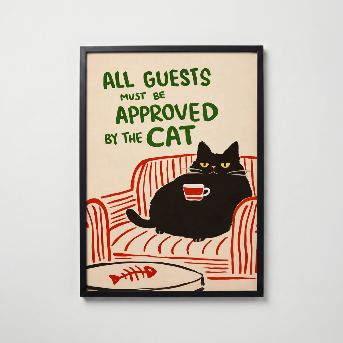 Approved by the Cat – köp enkelt hos Bozetto konsttryck i hög kvalitet i hög kvalitet