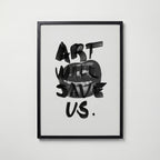 Painted Art Manifesto Poster – svart ram