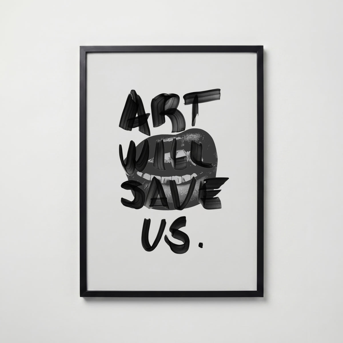 Painted Art Manifesto Poster – svart ram