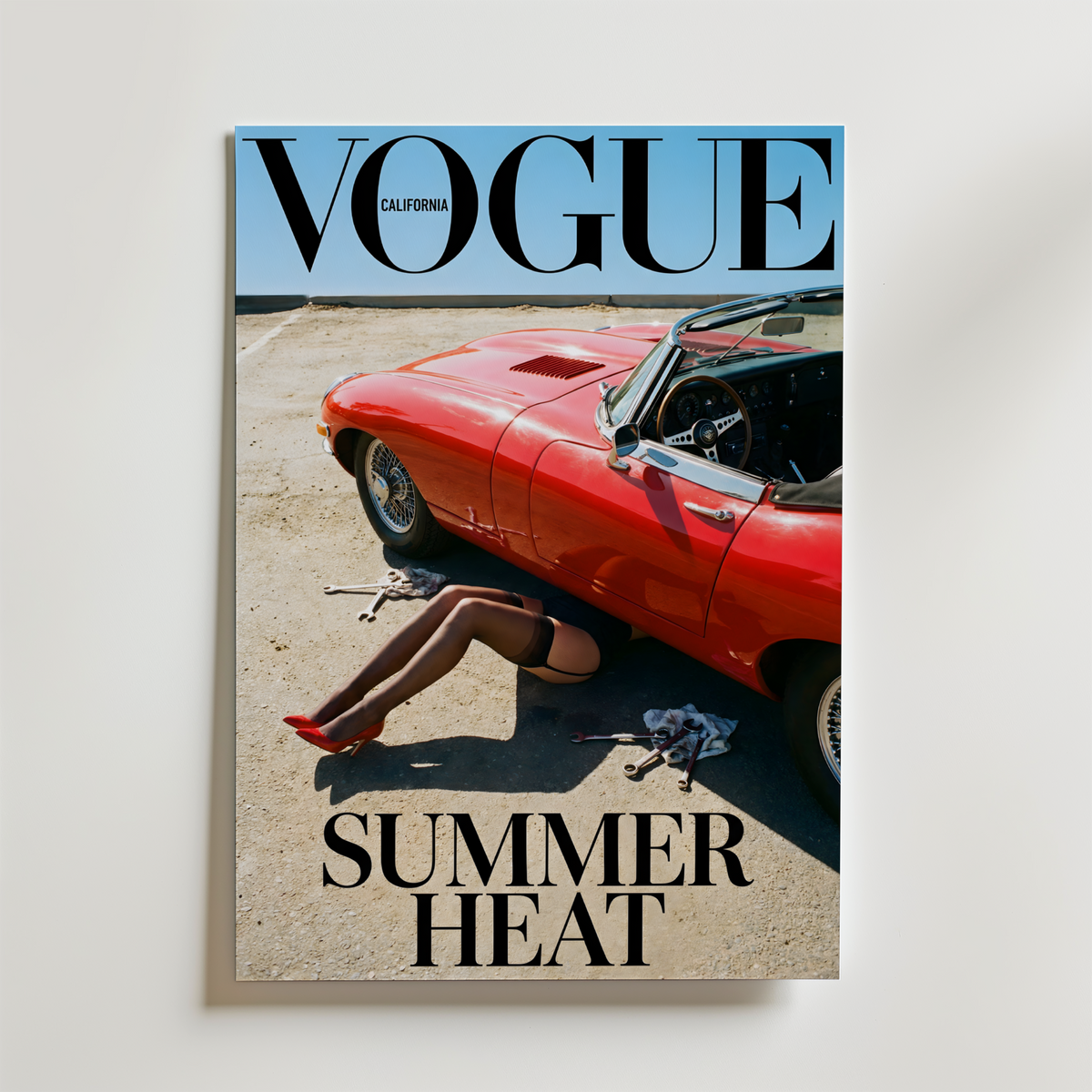 Vogue Summer Heat – stilfullt konsttryck från Bozetto, tryckt på matt finpapper i hög tryckkvalitet