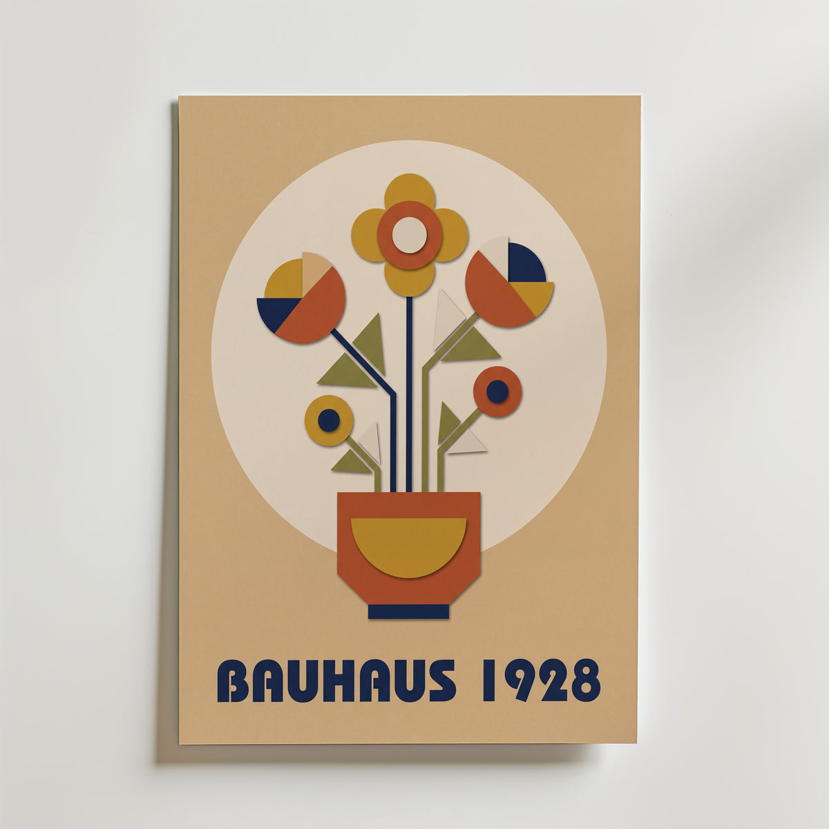 Bauhaus Flowerpot Poster – canvas utan passepartout