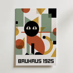 Bauhaus Cat Poster – canvas utan passepartout