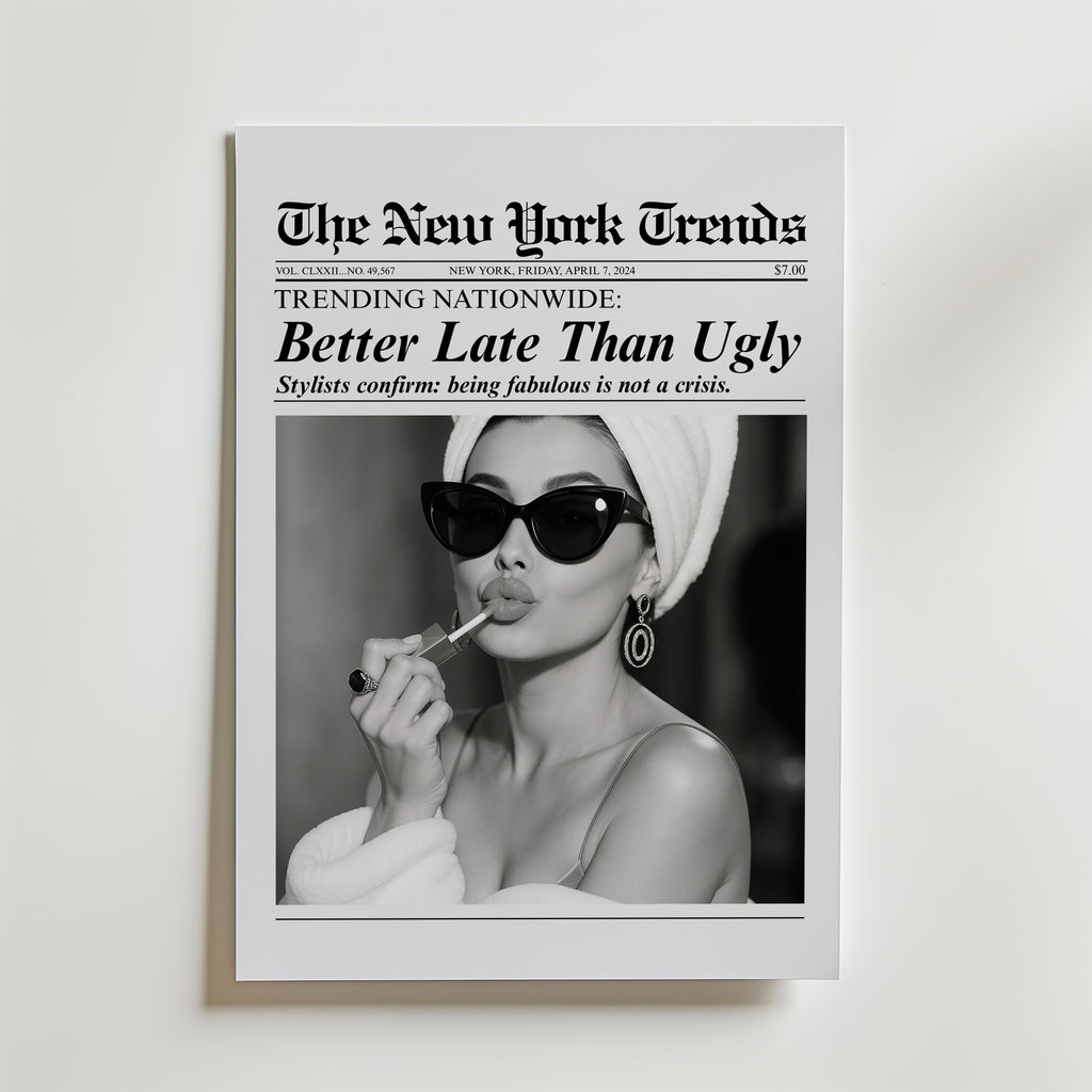 Front Page Glamour Poster – canvas utan passepartout