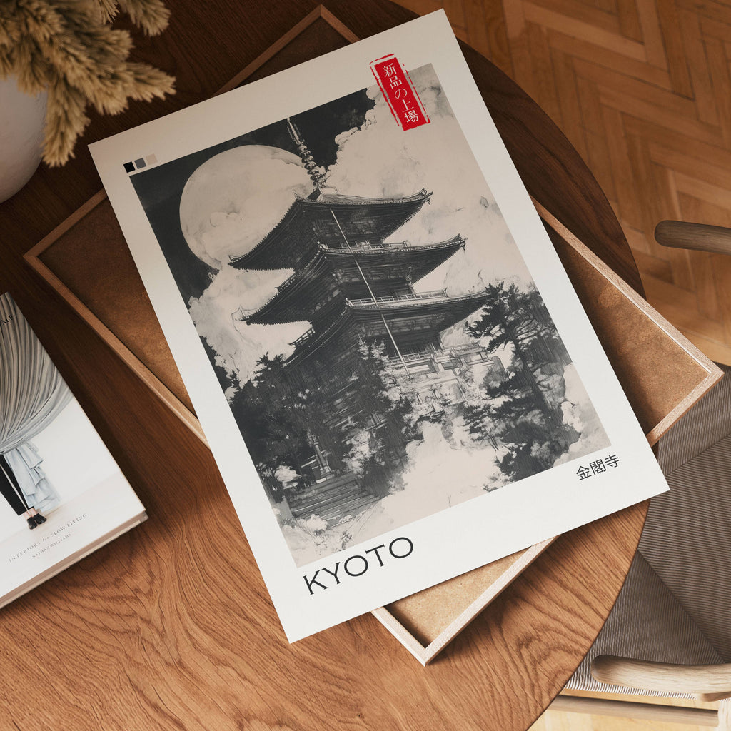 Kyoto Temple poster visad rakt fram – Bozetto affisch i hög tryckkvalitet i hög tryckkvalitet