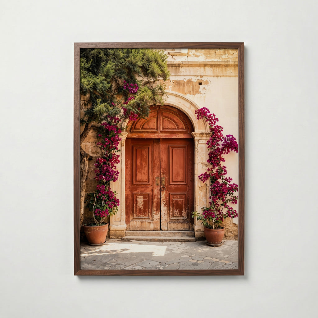 Bougainvillea Door Poster i vardagsrumsmiljö