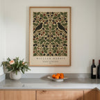 Bramble and Blackbird William affisch i ljust och minimalistiskt skandinaviskt vardagsrum – Bozetto