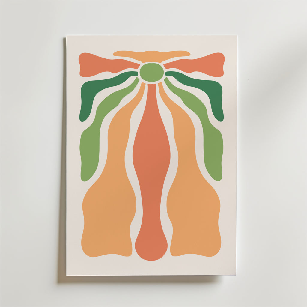 Organic Flow Shapes – stilfullt konsttryck från Bozetto, tryckt på matt finpapper