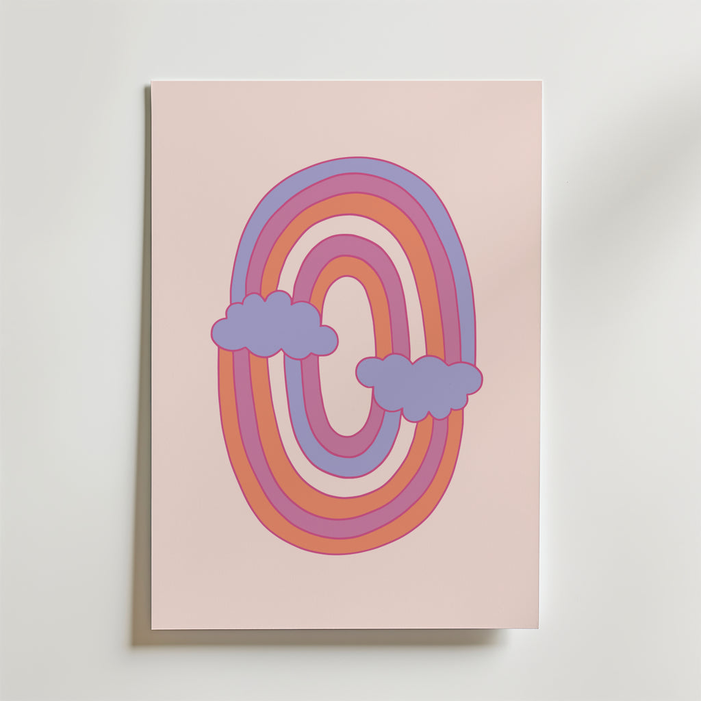 Pastel Rainbow Dream – stilfullt konsttryck från Bozetto, tryckt på matt finpapper
