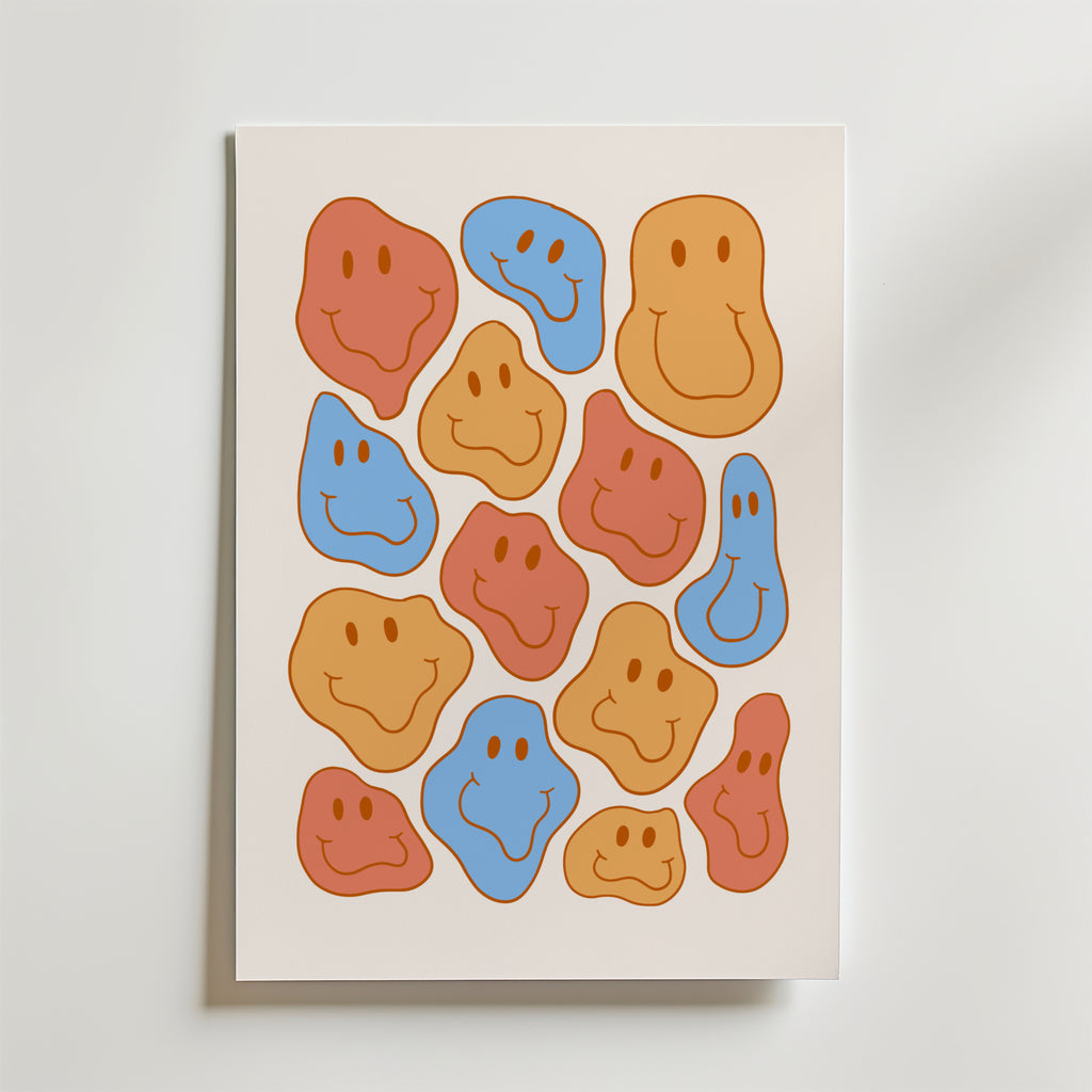 Happy Crowd – stilfullt konsttryck från Bozetto, tryckt på matt finpapper i hög tryckkvalitet