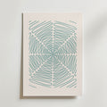 Teal Spiral Symmetry – stilfullt konsttryck från Bozetto, tryckt på matt finpapper