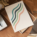 Wavy Minimal Lines poster visad rakt fram – Bozetto affisch i hög tryckkvalitet i hög tryckkvalitet