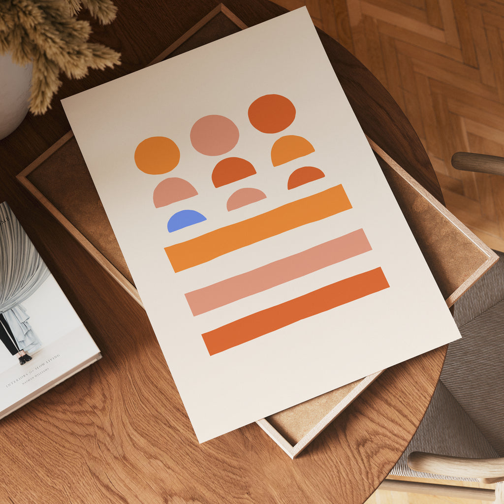 Terracotta Geometry poster visad rakt fram – Bozetto affisch i hög tryckkvalitet